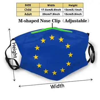 Euro | Evropska Unija | Zastave | Globetrotter Moda Usta Maske Filter Za Odrasle Otroci Masko Ljubezen Evropa Evropska Unija Eu Egs